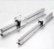 2X SBR12-675mm LINEAR RAIL 12mm fully supported shaft rod + 4 SBR12UU Block