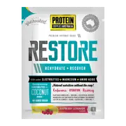 PROTEIN SUPPLIES AUSTRALIA Restore Hydration Recovery Drink Raspberry Lemonade 200g