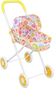 Baby Doll Stroller Mini Baby Doll Pram Carriage Model Toys Kids Pretend Play Toy Dolls Accessories for Girls Kids Dollhouse Accessories