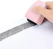 Identity Theft Protection Roller Stamp - Wide Anti Theft & Privacy Security Stamp, Privacy Stamp Information Blocker Stamp for ID Account, Address, Mail, Bill & Privacy Information (Pink)