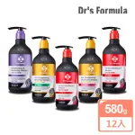 【DR’S FORMULA 台塑生醫】三代 洗髮精 580G X12入(控油抗屑/溫潤舒活/髮根清爽/髮根潤澤/控油激涼)