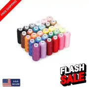 Colorful Polyester Sewing Thread Kit - 30 Spools of 250 Yards for Craft Lovers