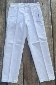 OBEY HARDWORK CARPENTER PANTS WHITE MENS SIZE 30 NEW WITH TAGS