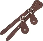 BESPORTBLE Women's Spurs Straps Belt Rooster Spur Covers Fit for Cowboy Boots Adjustable Belt for Equestrian Accessories Brown