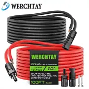 1/5/10M Solar Panel Extension Black+Red Cable Wire For Connector 2.5/4/6mm²
