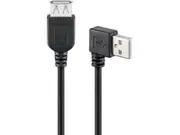 Goobay USB 2.0 Hi-Speed extension cable 90° 0.15M - black