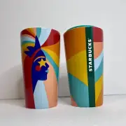 Starbucks 2020 Pride Siren Rainbow Target Exclusive Ceramic Tumbler 12oz Qty 2