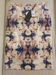 BNWT Saba Mirror Floral Pencil Skirt Sz 6 RRP $169
