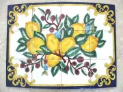 Ceramic tile art Mosaic mural Lemon Tree floral BACKSPLASH 18" x 24" 24" x 18"