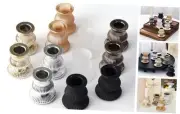 Black Gold Candlestick Holders 12PCS Glass Taper Candle Holders for Black&gold
