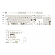 ANYMOB Keycap Keyboard White 131 English Keys Mechanical Switch Touch Clicks Bag