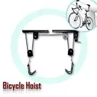 Bicycle Bike Rack Storage Hoist Surfboard Kayak Ladder Lift Ceiling Hooks Garage