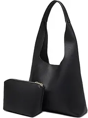 [JEEHAN] Shoulder Bag for Women Retro Vegan Leather Classic Clutch Tote HandBag