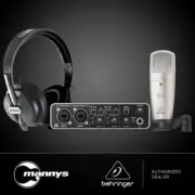 Behringer U-Phoria Studio Pro Complete Recording Bundle w/ Interface, Mic & Head