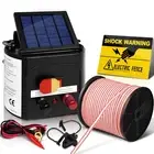 3km Solar Electric Fence Energiser Set Energizer Charger Tape Insulator Farm Kit