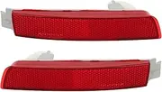 Rear Bumper Reflectors Compatible with Infiniti QX70 Base FX35 Base, Smooth Surface Left and Right Rear Reflectors Set Replacement, Oem 265605C000 265655C000