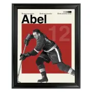 Sid Abel Framed Sports Art Photo by Thomas Maxwell