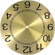 TOGEVAL DIY Wall Clock Aluminum Quartz Clock Dial Round Replacement Roman Numerals