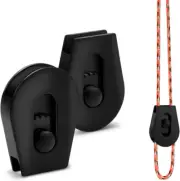 12 PCS Plastic Wheeled Cord Locks for Drawstring, Bungee E Collar Strap Lock Rep