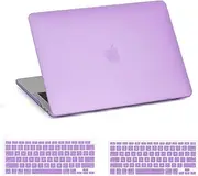 T Tersely Case for MacBook Air 13 inch Case 2022 2020 2019 2018 Release A2337 M1 A2179 A1932, Plastic Hard Shell Cover & Keyboard Cover Skin for MacBook Air 13 inch with Retina Display- Purple