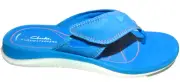 CLARKS CLOUD STEPPERS CUSHION SOFT BLUE T-STRAP SLIDE SANDALS SPRING SUMMER~8