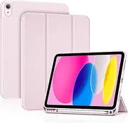 ProCase for iPad (A16) 11th Gen 11 inch 2025/10th Generation 10.9 inch 2022 Case with Pencil Holder, Full Camera Protection Slim Case with Soft TPU Back Cover -Lightpink