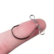 Down shot Rig Hook Drop Shot Hook Wide gap Worm Hook Swivel Fishing Hook for Sof