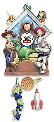 Disney Pixar Toy Story Hand-Painted Sculptural Cuckoo Clock Bradford Exchange