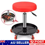 Swivel Work Stool Chair Mechanic Tool Tray Height Adjustable Roller Seat Wheels
