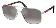 Prada Linea Rossa PS A50S 1BC02M Men's Sunglasses Silver Size 60