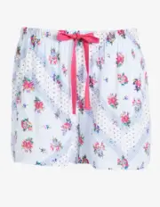 NEW PETER ALEXANDER FLORAL BLUE VISCOSE SHORTS WOMENS SMALL RRP$49.95