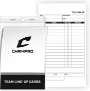 Set of 25 Line-Up Cards, White, 4.25"W X 7.5"L