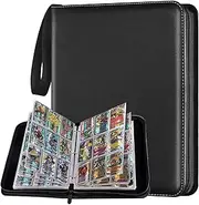 9 Pocket Card Binder, 900 Double Sided Pockets, Trading Card Holder, Trading Cards Albums with 50 Removable Sleeves, PU Collection Binder for MTG, TCG, Sports Cards