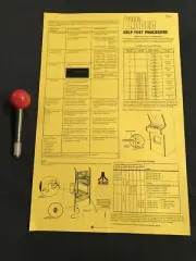 ATARI Lunar Lander Upright Back Door Sheet New Atari Part ST-137 1st Printing