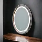 Round Touch Sensor LED Mirror | Illuminated Bathroom Vanity Mirror with Silver