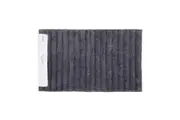 Algodon Polyester Lawson Plush Bath Runner Non-Slip Soft Mat Ebony 50x100cm