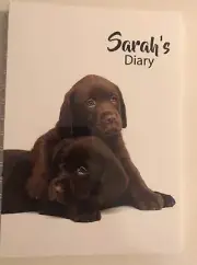 2025 diary personalised with your name Two Chocolate Labradors A5
