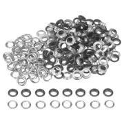 Grommets Kit 200set-10mm 7/16" Hole Metal Eyelets Grommet Tool,Black
