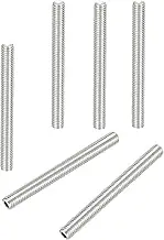 uxcell 6 Pcs Hex Socket Grub Screw, M5x50mm Flat Point Grub Bolt 304 Stainless Steel Head Socket Set Screws for Door Handles Light Fixture Repair