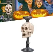 Resin Skull Model Decoration Halloween Candlestick Candlelight Dinner Mo