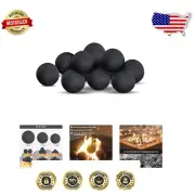 Ceramic Fire Balls Set of 12 - Versatile 4-Inch Fire Pit Decor for Any Occasion