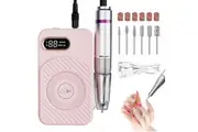 YOPOWER Portable Nail Drill Machine 45000RPM Pink