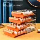 Fridge Egg Storage Box PET Transparent 32-compartment Double-layer Drawer Type