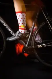 Solo Warrior "KOM WHITE/RED" Men's & Women's 6" Cycling Socks with Compression