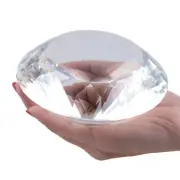 LONGWIN 120mm Clear Crystal Diamond Paperweight Wedding Decor Xmas Lady Gift