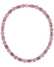 Rina Limor Rose Gold Vermeil 53.60 ct. tw. Gemstone Link Necklace