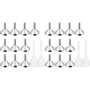 20 Pcs Plastic Funnel Metal Mini Funnels Filling Small Bottles