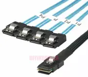 Mini SAS 36P SFF-8087 to 4 X SATA 7Pin HD Splitter Breakout Cable 50CM