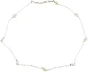 [Beavorty] 1PC Stylish Mask Hanging Chain with Fresh Crystal Beads Multi Purpose Eyeglasses Chain for Glasses Sunglasses Masks Comfortable Neck Accessory White