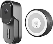 Tuya Video Doorbell Smart Waterproof WiFi Wireless Door Bell DC AC Battery Powered 1080P 2MP Camera Compatible with Alexa Google (Color : Gray)